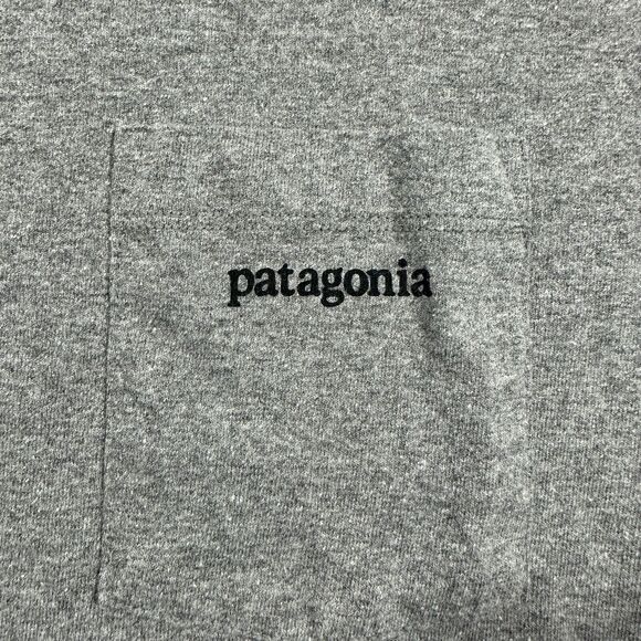 PATAGONIA Regular Fit CAMP HIKE CLIMB OUTDOOR POCKET T SHIRT Mens S Gray - Picture 4 of 8